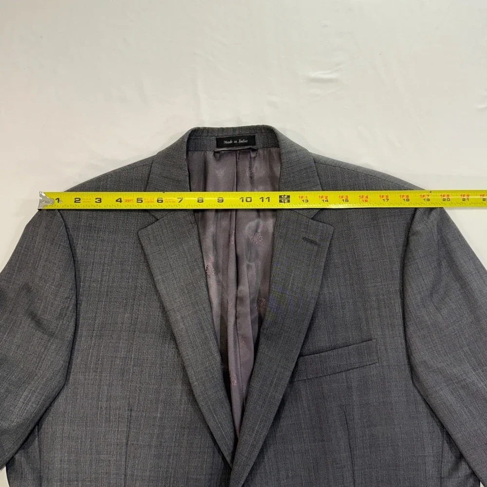 Lauren‎ Ralph Lauren Suit Jacket Mens 44R Grey 100% Wool Blazer Classic Business